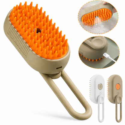 Steam Cleaning/Massaging Brush for Pets
